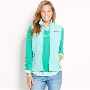 Vineyard Vines Fleece Vest Aqua M